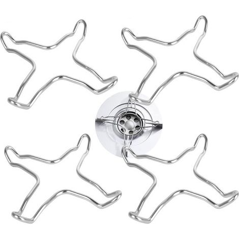Support de casserole pour plaque de cuisson en acier inoxydable - Dessous de plat pour plaque de cuisson - Croix pour - Réducteur de foyer 4 pièces (1/5)