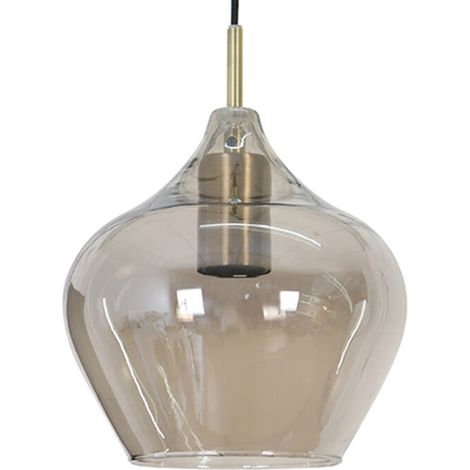 Light & Living - suspension - Rakel - bronze - verre - Ø 20cm -