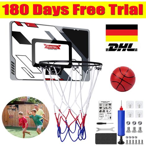 Basketballring Hangring Basketballkorb Ø40cm Netz Befestigungsschrauben & Pump (1/5)