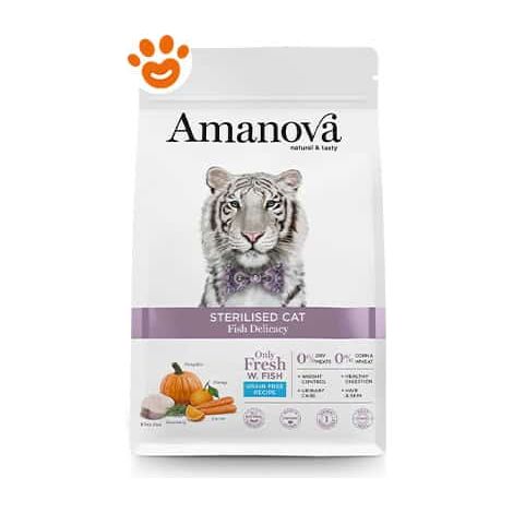 Amanova Cat Sterlised Fish Delicacy - Sacco 300 Gr -