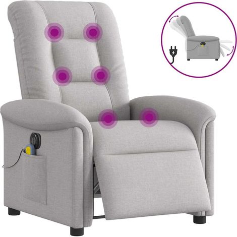 Massagesessel Elektrisch Wolkengrau Stoff