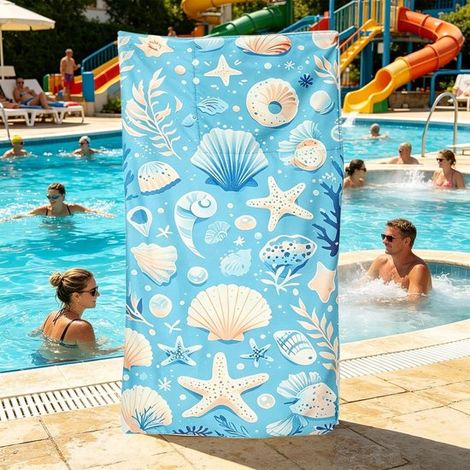 Serviette de plage en microfibre avec sac de rangement – Serviette de plage imprimée et pliable – 80 x 160 cm (1/5)