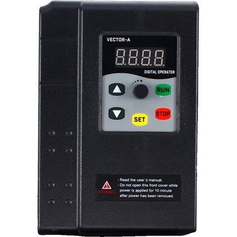 Variador de frecuencia, trifásico, 1,5/2,2 kW, rango de frecuencia de salida 0-999 Hz, 3 fases de entrada, 3 fases de salida. (1/5)