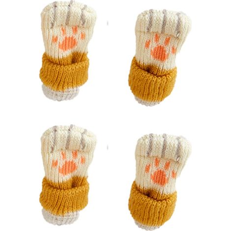 Stuhlbeinsocken – Rutschfeste Netz-Bodenschoner – Katzenpfoten-Design – 16 Stück (1/5)