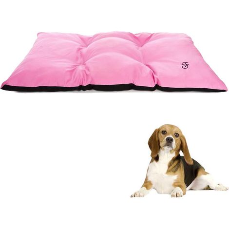Cuscino per cani bicolor large lunghezza 105 cm colore rosa e nero ferribiella