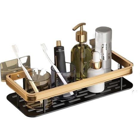 MINKUROW Estante De Ducha, Estantes De Baño Sin Agujeros, Estante De Ducha De Champú, Soporte De Cocina, Organizador De Cocina De Inodoro, Juego De Accesorios De Baño Para Cocina De Baño (1/5)