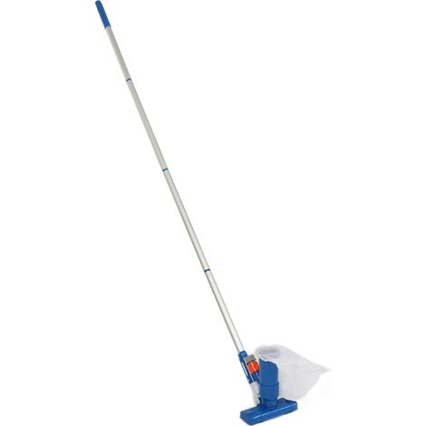 Aspirateur de piscine portable avec 4 sections de manche, kit de nettoyage sous-marin pour spa, bassin et fontaine (prise américaine). (1/5)