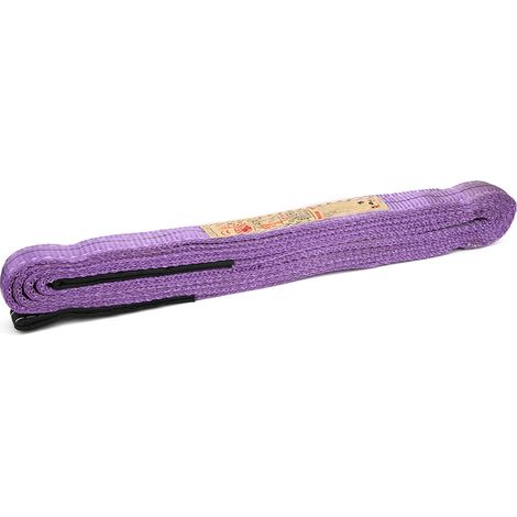 Sangle de levage en polyester violet 5 m x 30 mm pour grue industrielle