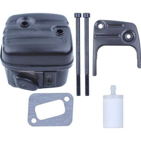 Silencieux d'échappement avec vis de montage du filtre à carburant pour tronçonneuse Husqvarna 340 345 346 346XP 350 351 353 Jonsered 2150 2149 2152 (1/5)