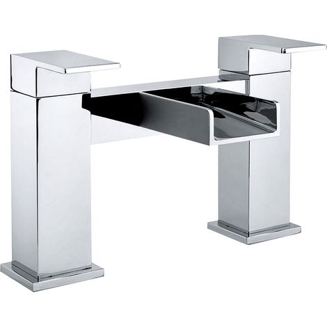 Chrome Waterfall Lever Bath Filler Tap - Solid Brass
