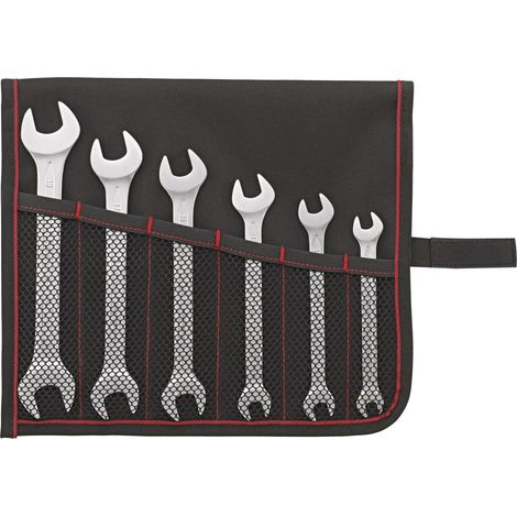 FORMAT Doppelmaulschlüssel-Set DIN3110 7-19mm 6-teilig in Rolltasche (1/2)
