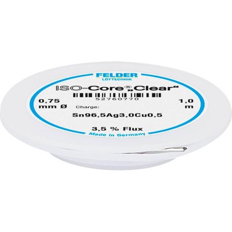 Felder Modelo Pro Bobina de estaño para soldar transparente 1000 mm