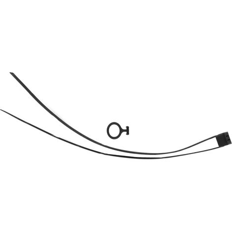 Collier de serrage double cercle flexible, autobloquant, en plastique avec anneau de traction, pour équipements sportifs de plein air, noir (1/5)
