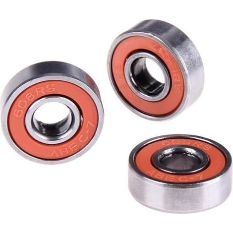 10pcs roulement à billes 608rs rainure profonde en acier roulements de roue Skateboard arbres de voiture de scooter poulie roue arbr (1/3)