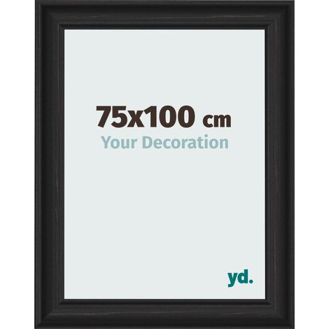 yd. - Cadre photo 75x100 - Noir Grain de Bois - MDF - Lazio