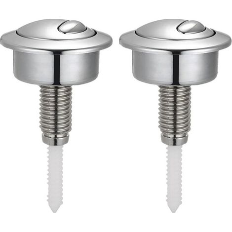 Bouton Poussoir Double Chasse D'eau - Compatible Siamp Optima 49 Twyford Vitra - Réservoir Toilette - Lot De 2 (1/5)