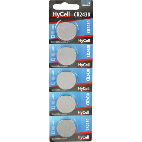 Pile bouton CR 2430 lithium HyCell 300 mAh 3 V 5 pc(s) C043201 (1/2)
