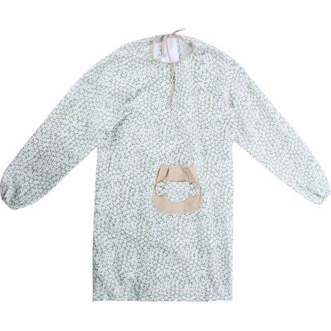 Tablier de cuisine en Dacron avec poches, ajustable et résistant aux taches, vert, protection complète pour la cuisson (1/5)