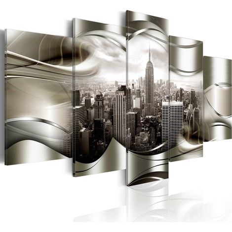 Quadro - New York nocciola - 100x50 (1/4)