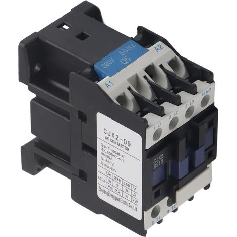 Contacteur CA normalement ouvert pour alimentation moteur, commandes, indicateurs, vis M5, 9 A, 50 Hz, 380 V CA (1/5)