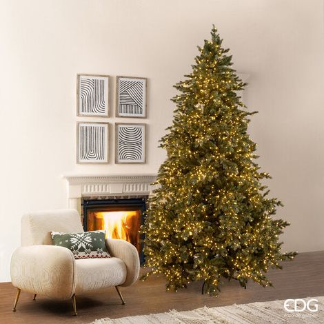 EDG Enzo De Gasperi Albero di Natale Pino Argentato 6.500 Led H 270 Cm D 170 Cm Ip 44