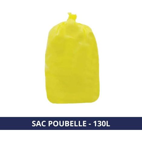 FILFA FRANCE - Sac poubelle 130L - Jaune - BD - x100 sacs (1/4)