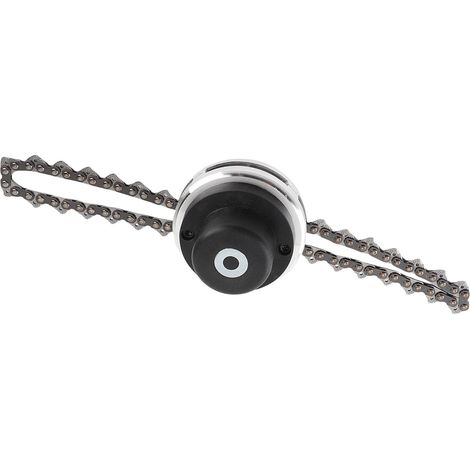 Tête de débroussailleuse à chaîne en acier 65Mn, accessoire tondeuse pelouse, chaîne noire pour coupe-bordures (1/5)