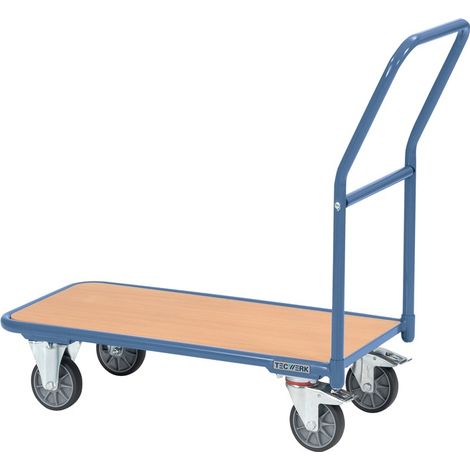 TECWERK Plattformwagen Ladeflächen L850xB450mm STA taubenblau Trgf.250kg TECWERK