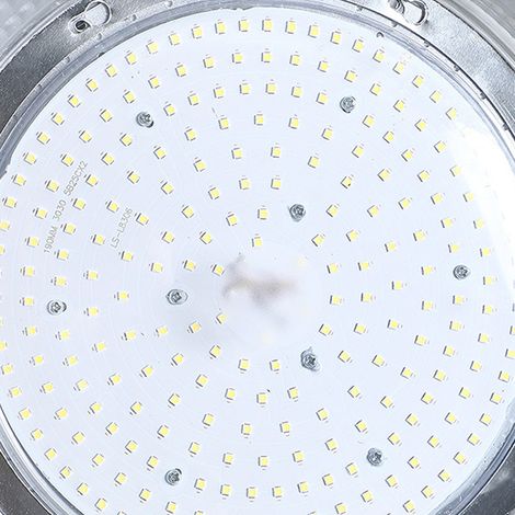 Projecteur LED industriel haute luminosité en aluminium antirouille, avec chaîne de suspension, pour entrepôt et atelier, avec driver isolé de 100 W. (1/5)