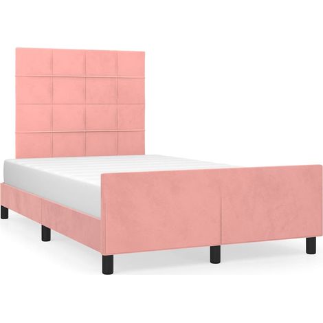 Maison Exclusive - Giroletto con Testiera Rosa 120x200 cm in Velluto (1/5)