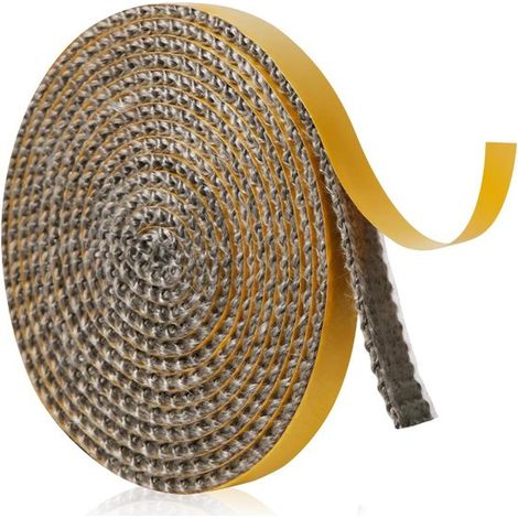 Zelfklevende Sealing Tape voor Kachels - 3m × 10mm × 3mm - Glasvezel Afdichtingstape - Hittebestendig tot 550°C - Schoorsteenafdichtingen - Afdichting voor Open Haarden - Voor Houtkachel, Open Haard e (1/5)