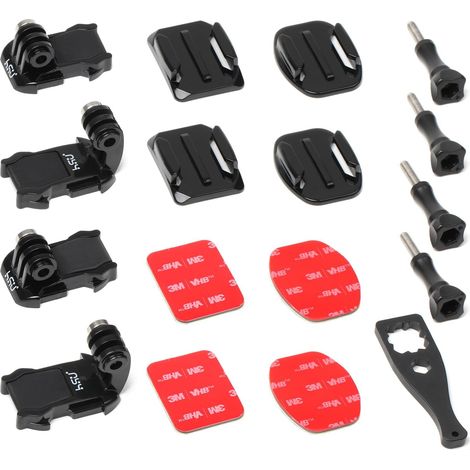 Supports Adhésifs de Casques pour, Fixation Adhésifs avec Kit d'Accessoires pour et Cameras (12 en 1) (1/5)