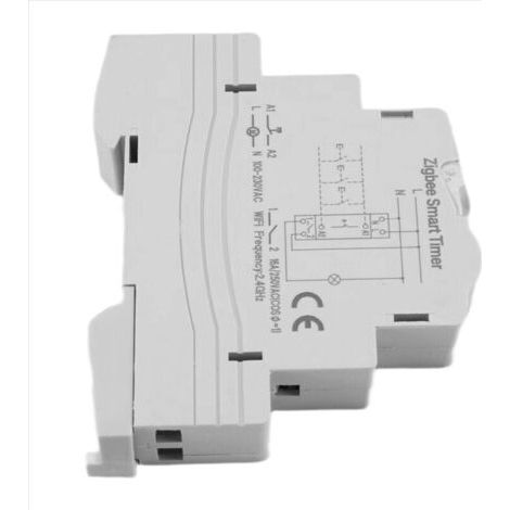 NALOOKAMIC  Disjoncteur Tuya Smart Life ZigBee Rail DIN 1P unipolaire à contact sec Relais temporisé Application Télécommande
