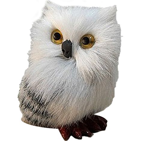 Jouet Hibou Blanc Mignon Mini Déco Maison Cadeau Noël Nouvel An (1/5)