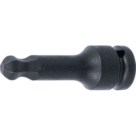 BGS Kraft-Bit-Einsatz Länge 75 mm Antrieb Innenvierkant 12,5 mm (1/2") Innensechskant mit Kugelkopf 12 mm - 5488-12 (1/2)