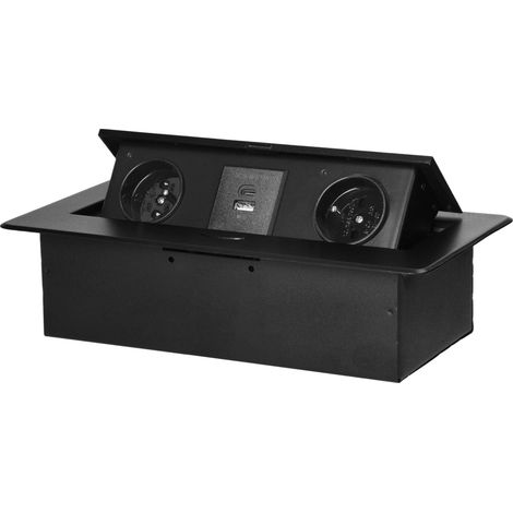 Orno OR-GM-9034 B Möbelsteckdose schwarz 3680 W
