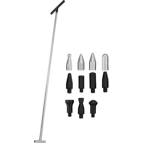 Paintless Dent Repair Tool Stainless Steel Removal Tool with 14 Interchangeable Tips for Hail Damage, R5 (1/5)
