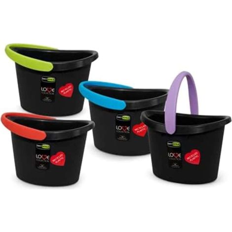 Cesta Bucato Love Ovale Antracite con Manici Colorati Gio'Style 4 Colori