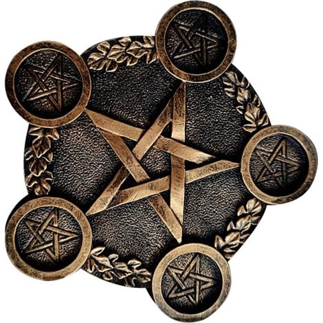 Kreativer Kronleuchter aus Kunstharz in Form eines Pentagramms, Kerzenhalter für Bühnendekoration und religiöse Zwecke, mystischer Kerzenhalter als Ornament (1/5)