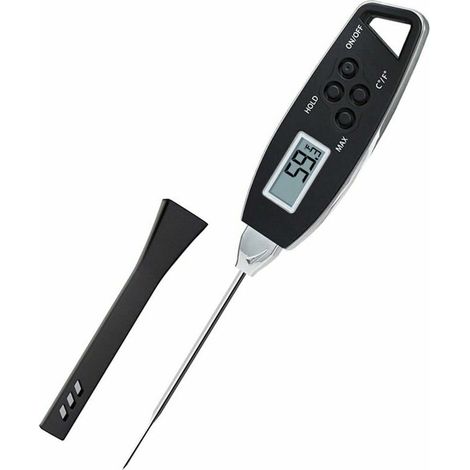 Thermomètre alimentaire de cuisine, thermomètre à aiguille alimentaire étanche BBQ mesure rapide de la température le ,noir (1/5)