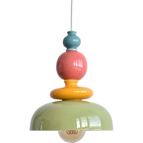 Suspension en céramique multicolore D23,3 cm - Pili (1/4)
