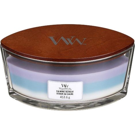 Woodwick Ellipse Vela perfumada con mecha crepitante  Calming Retreat  Hasta 50 horas de duración  Regalos para mujeres
