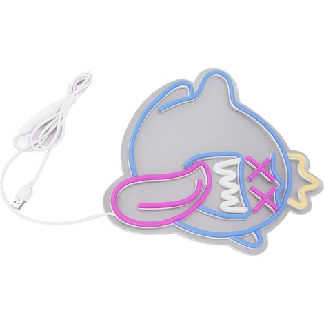 Fantôme Néon USB Fixation Murale Variateur Facile à Installer Lumière LED Fantôme Halloween pour Salon de Jeux Bar Décoration (1/5)