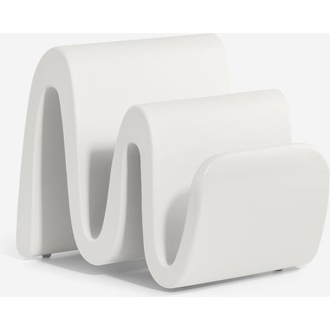 Portariviste di design in polietilene per salotto Wave - Bianco