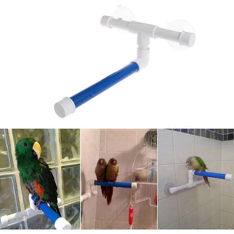 Perchoir de bain pour perroquet, perchoir pour spectacle d'oiseaux, support pour canne à pêche en plastique avec ventouse (1/4)