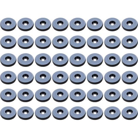 Glissières de meubles de 19 mm, ensemble de 48 glissières de meubles rondes en PTFE, patins coulissants résistants aux chocs pour meubles, (rond) (1/5)