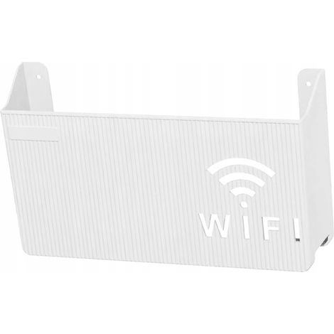 Wandhalterung/Regalabdeckung für WLAN-Router-Schalter, weiß