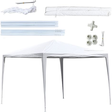 Kinzo tente de fête Blanc H250xl300xL300cm (1/5)