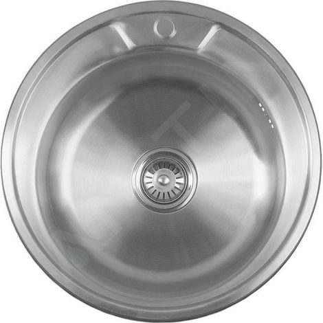 Aqualine Éviers - Evier, diamètre 510 mm, acier inoxydable AQ051B (1/5)