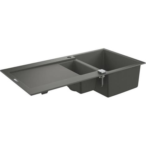 Évier composite K500 31646 1,5 cuves 1000x500mm avec ATF re/li granit gris (1/5)
